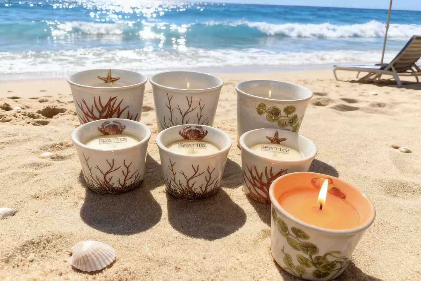 Decaled Ceramic Filled Candle